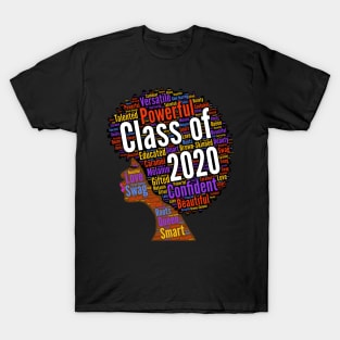 Class of 2020 Natural Hair Afro T-Shirt